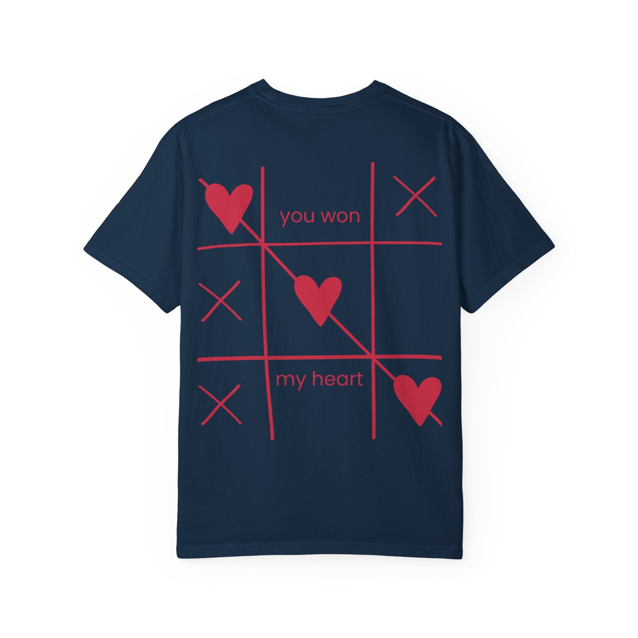 Valentine Tic-Tac-Toe Heart T-Shirt — "You Won My Heart" Graphic Tee