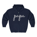 Papa Zip Hoodie – Cozy Script Father’s Day Full-Zip Sweatshirt