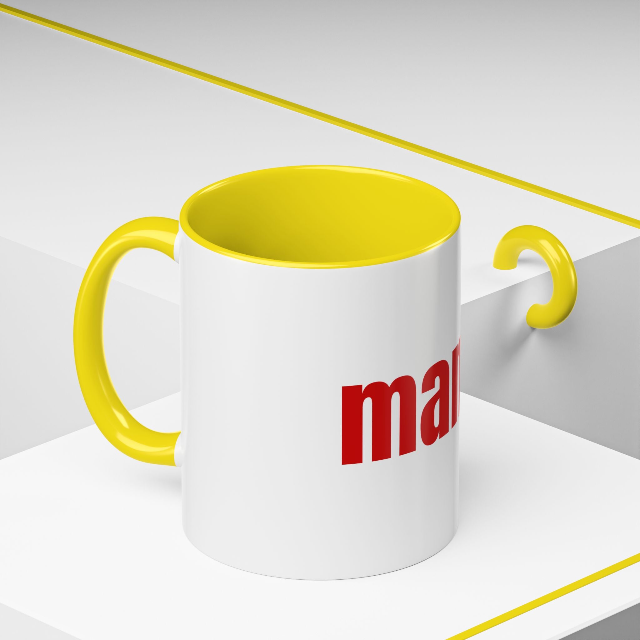 Mama Accent Coffee Mug — Red Retro Typography Mother's Day Gift