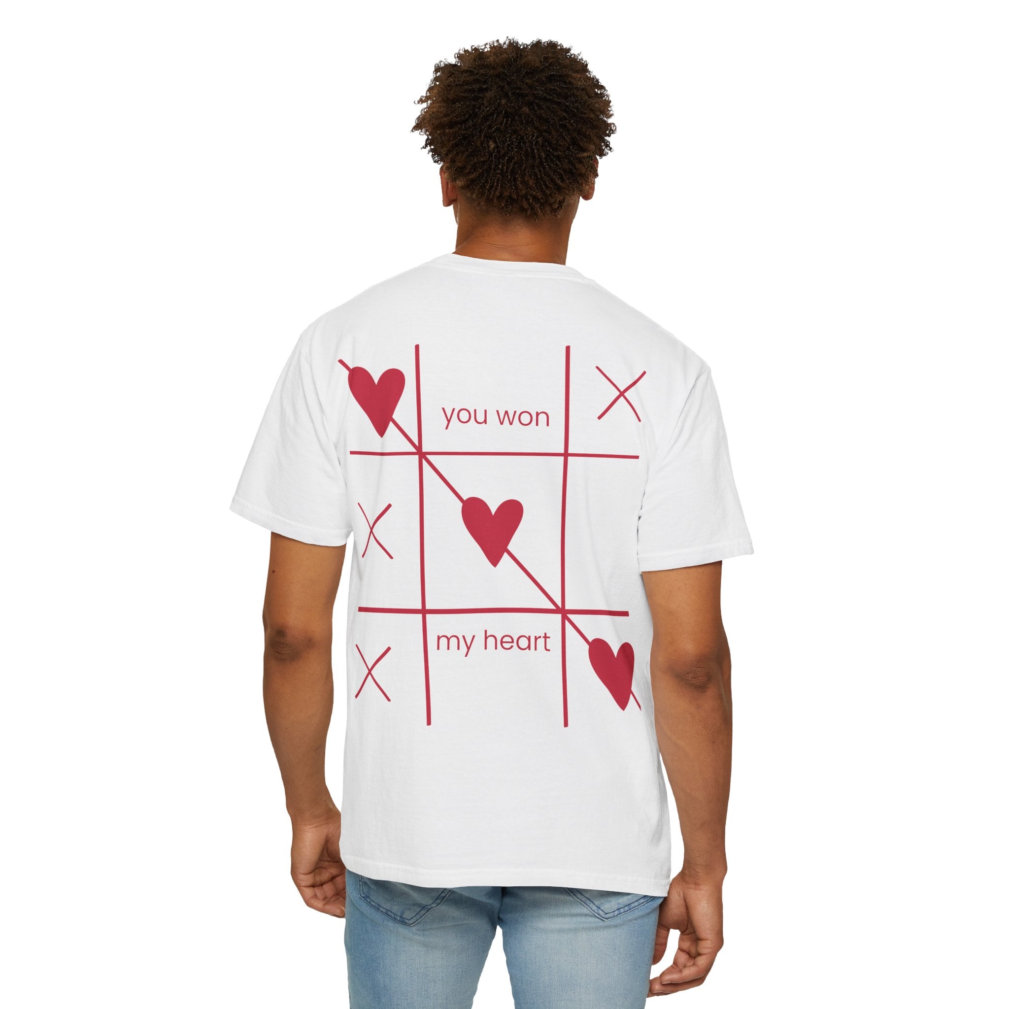 Valentine Tic-Tac-Toe Heart T-Shirt — "You Won My Heart" Graphic Tee