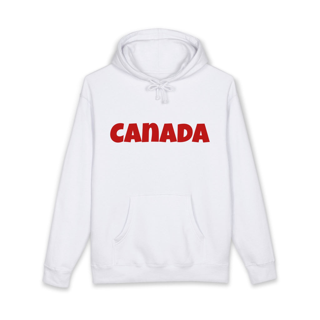 Canada Hoodie – Bold Red Canada Text Pullover