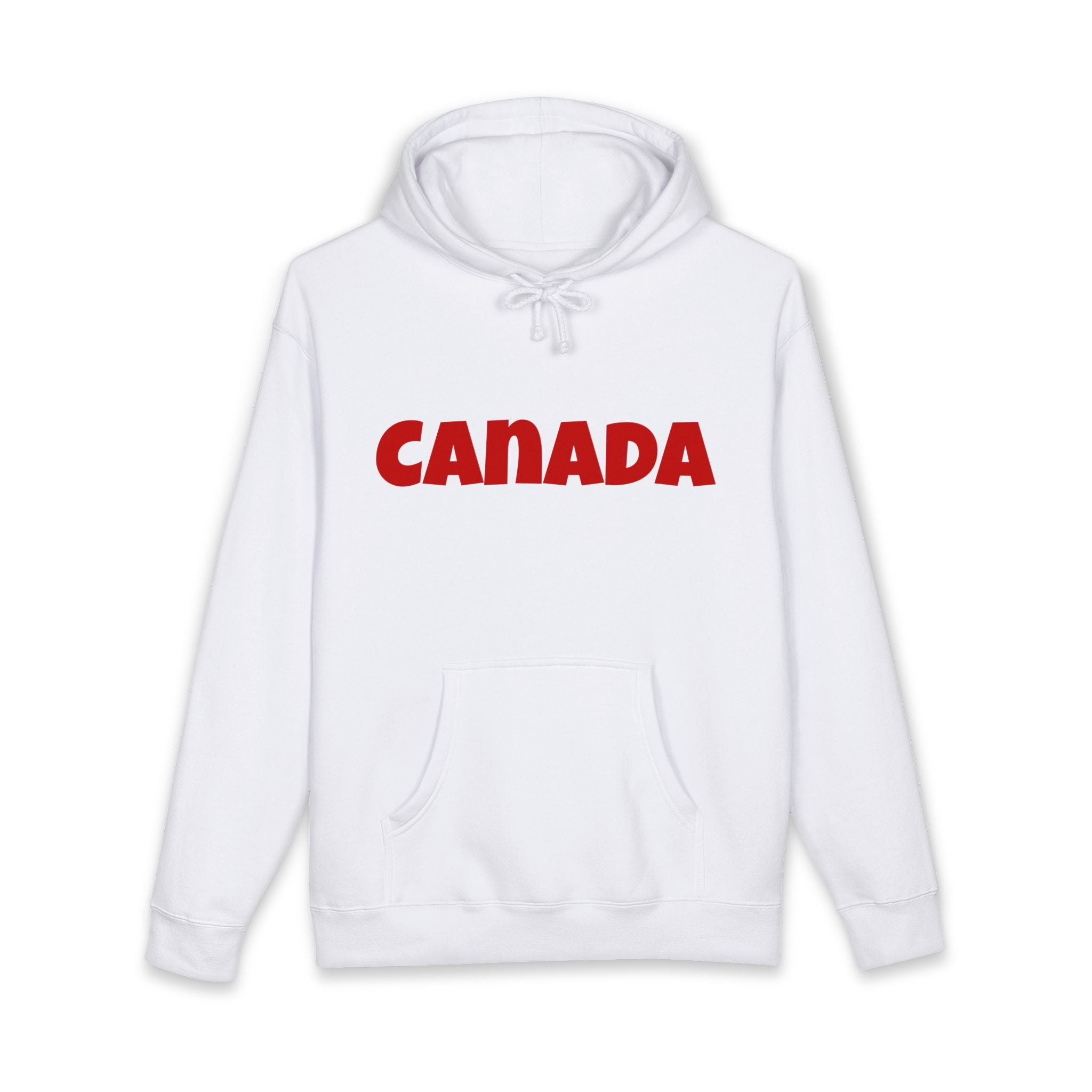 Canada Hoodie – Bold Red Canada Text Pullover
