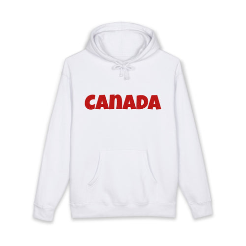 Canada Hoodie – Bold Red Canada Text Pullover