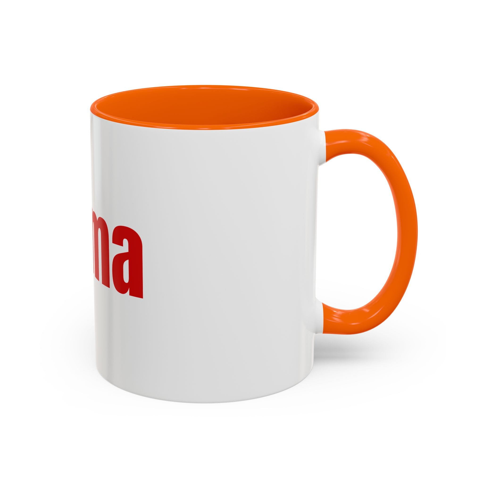 Mama Accent Coffee Mug — Red Retro Typography Mother's Day Gift