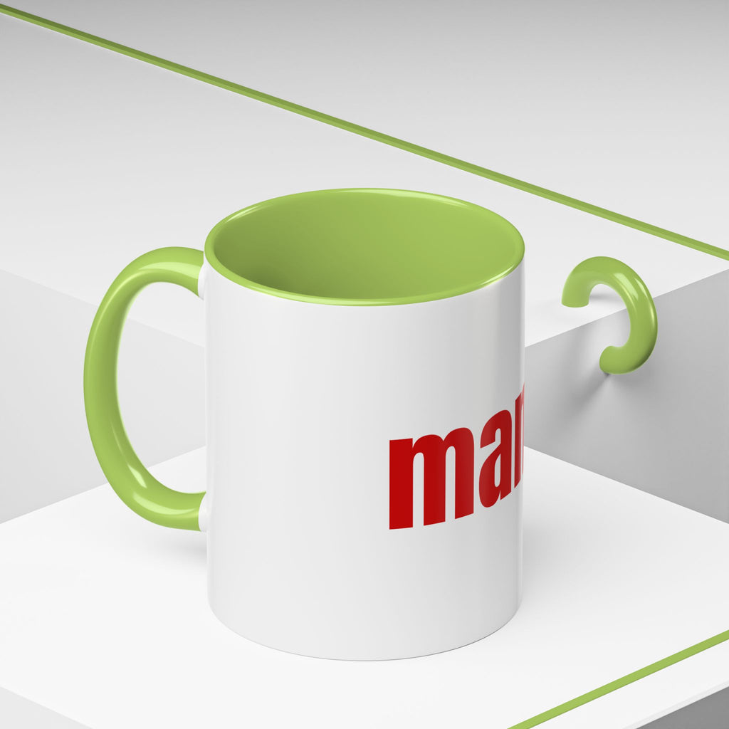 Mama Accent Coffee Mug — Red Retro Typography Mother's Day Gift