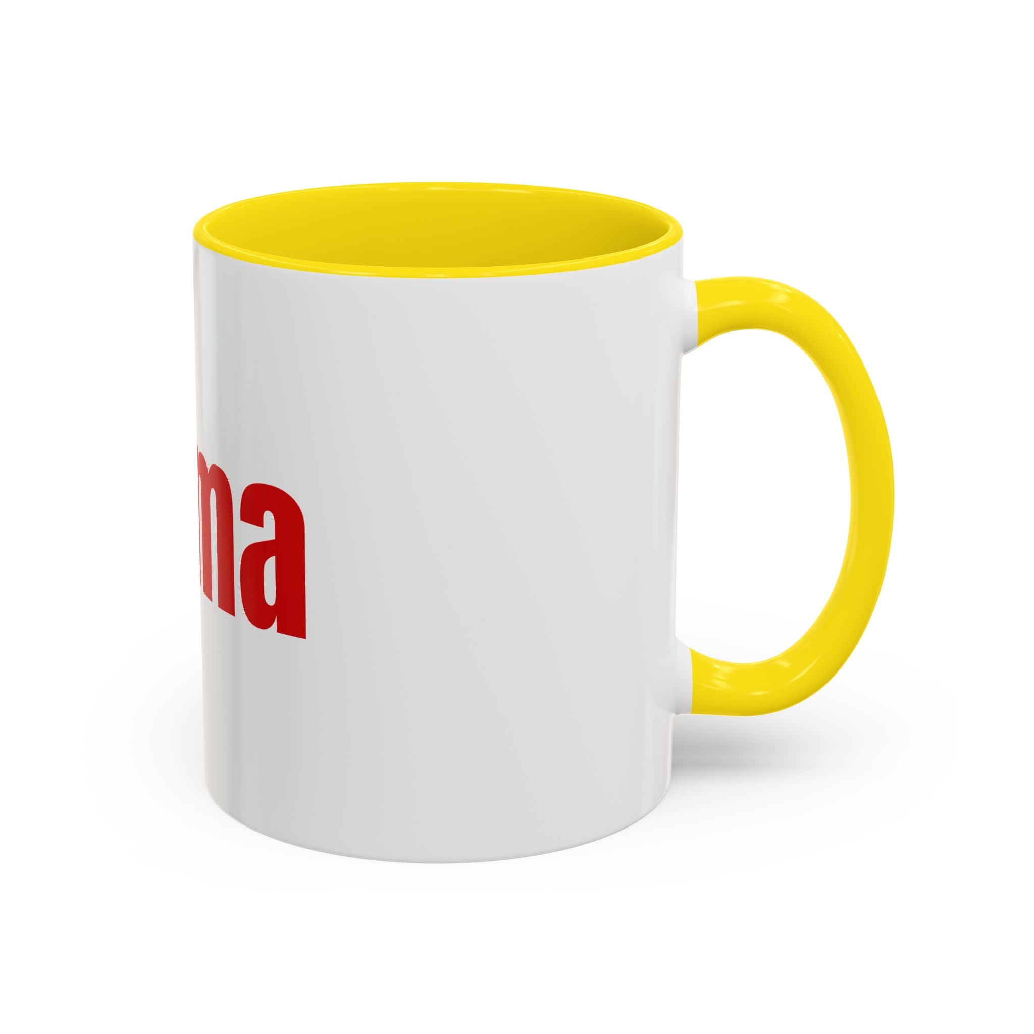 Mama Accent Coffee Mug — Red Retro Typography Mother's Day Gift