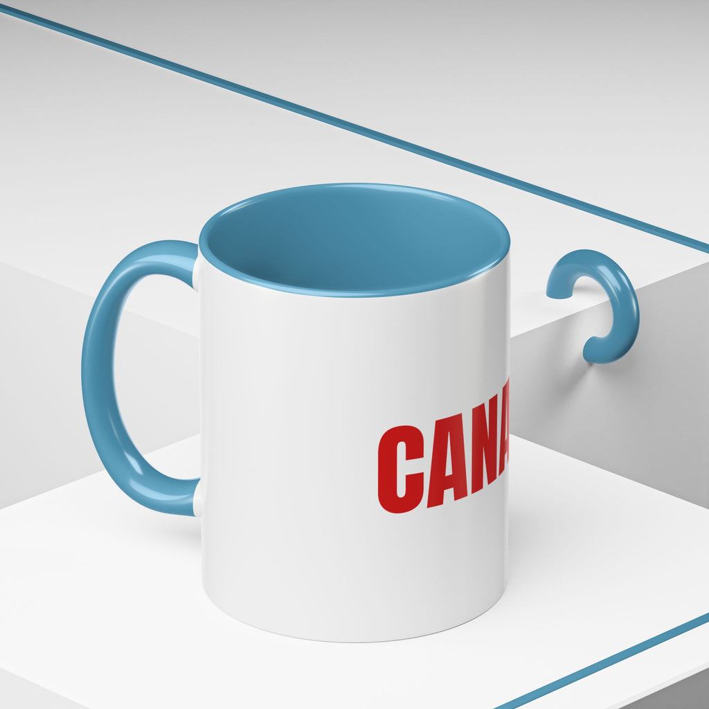 Canada Coffee Mug — Bold Red CANADA Accent Mug (11/15oz)