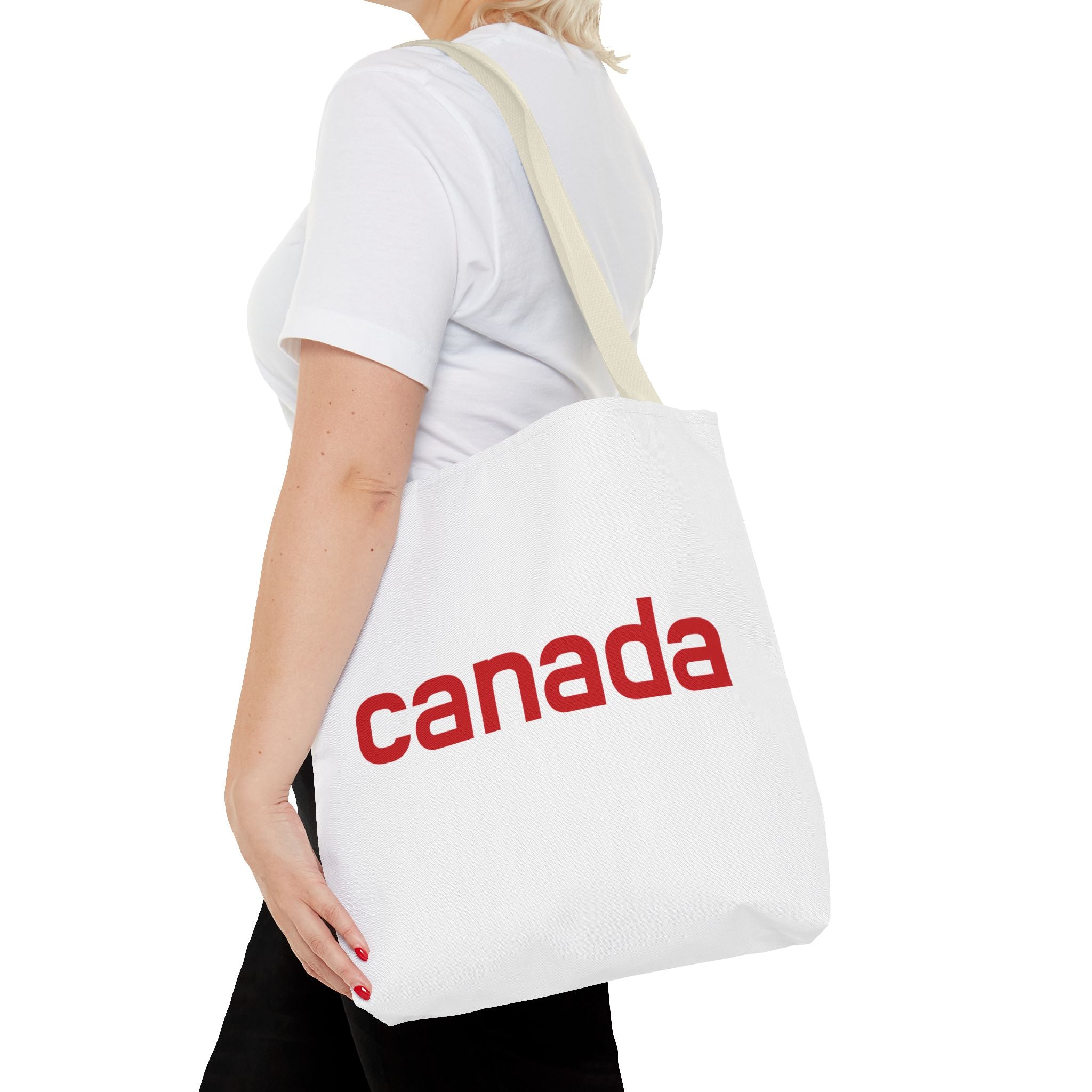 Canada Tote Bag – Minimal Red 'canada' Travel & Everyday Carryall