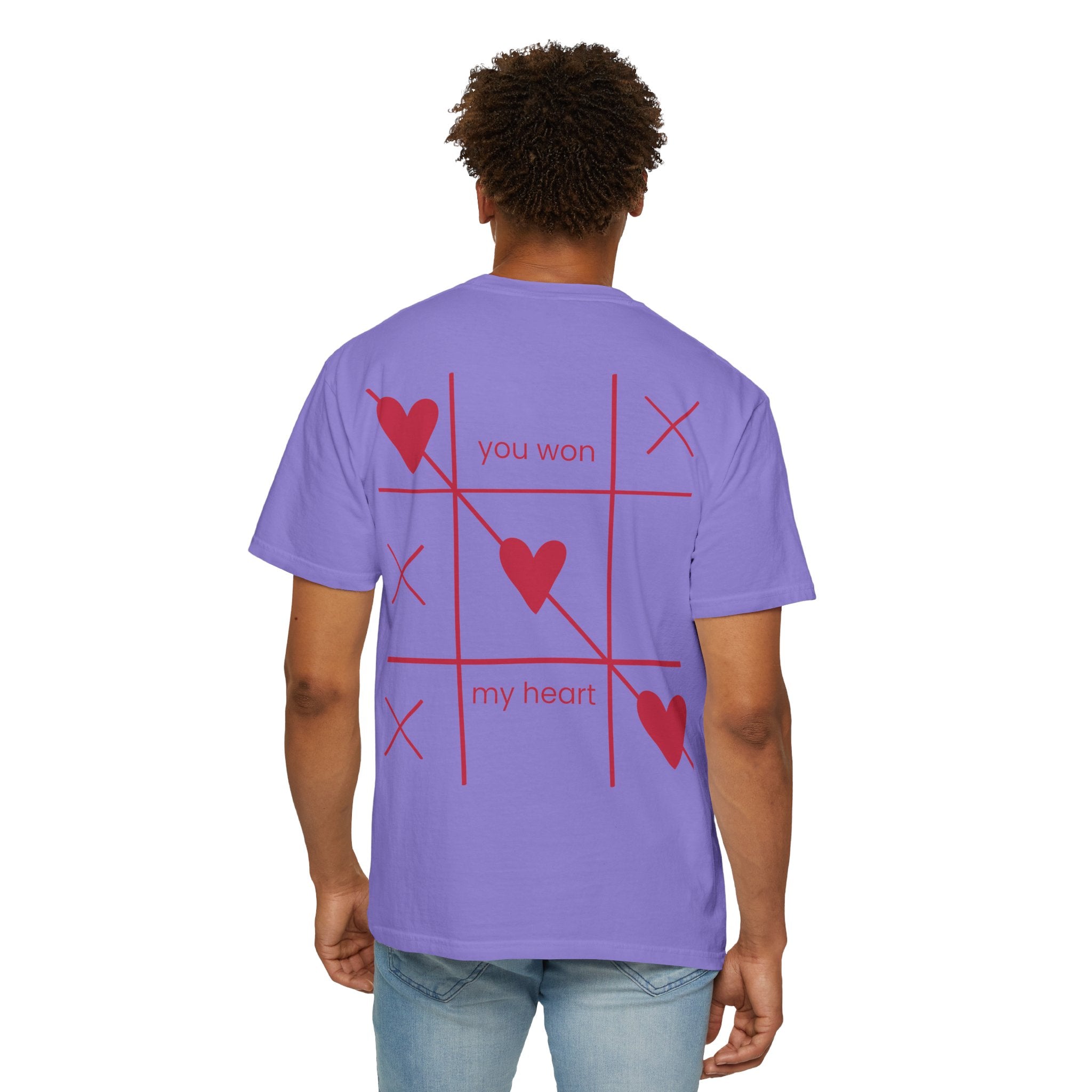 Valentine Tic-Tac-Toe Heart T-Shirt — "You Won My Heart" Graphic Tee