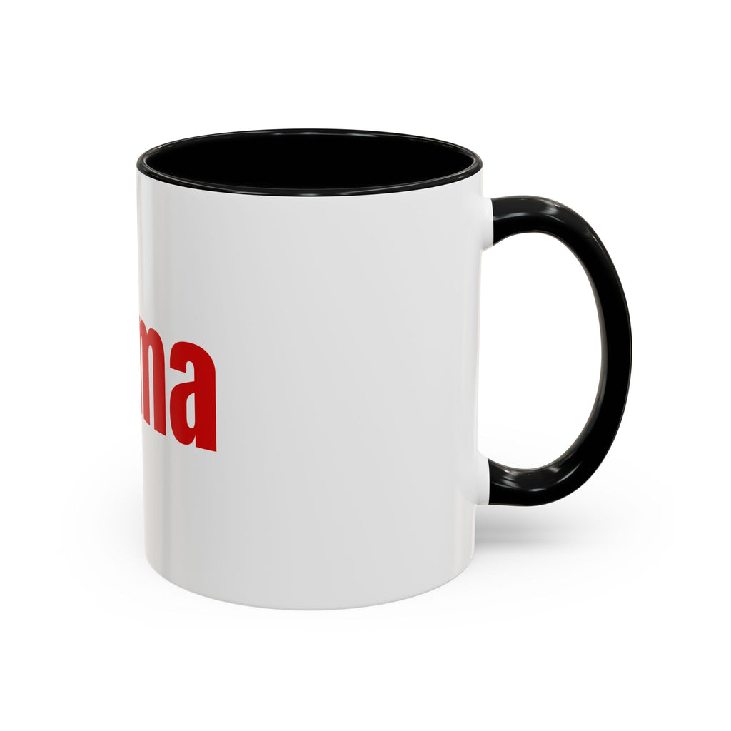 Mama Accent Coffee Mug — Red Retro Typography Mother's Day Gift