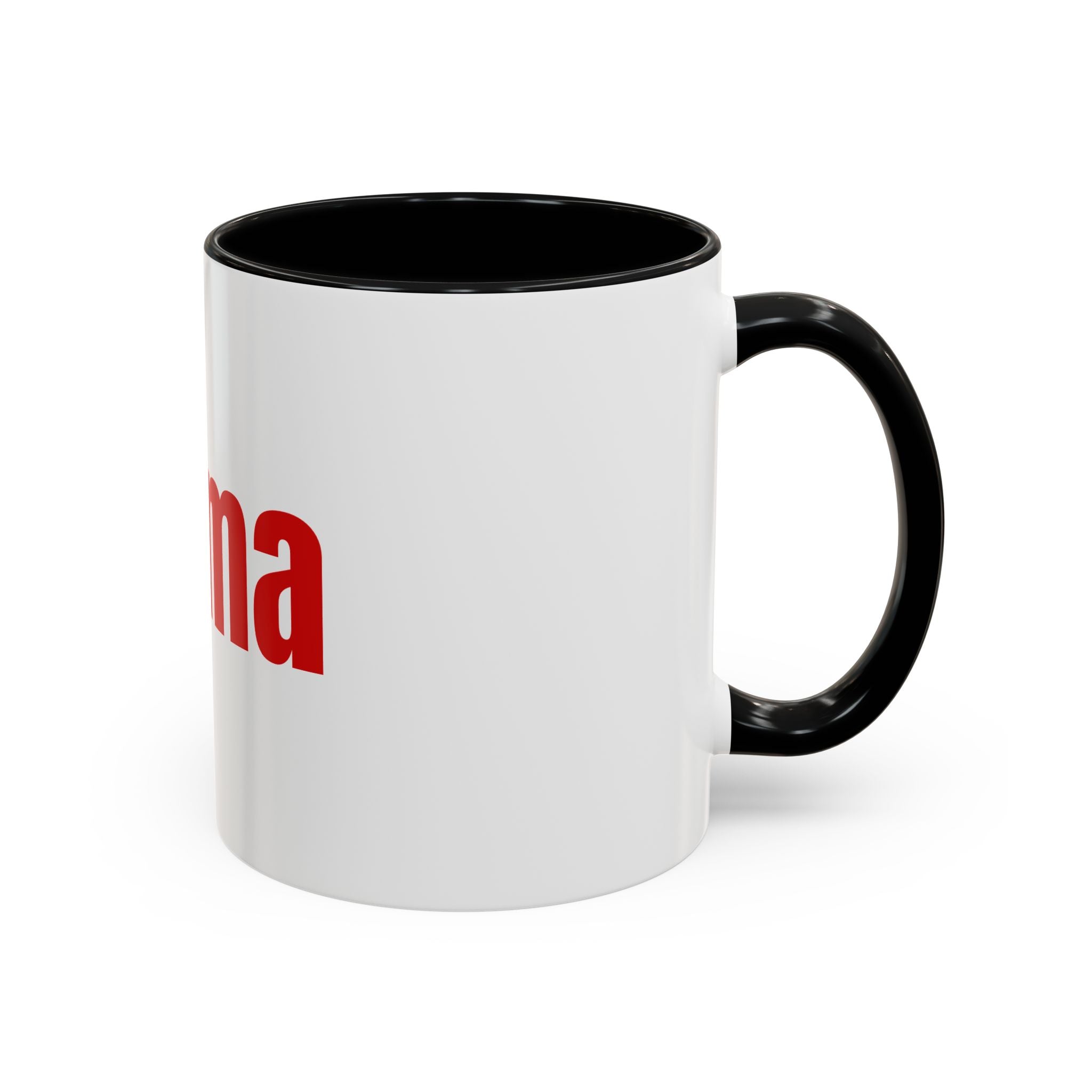 Mama Accent Coffee Mug — Red Retro Typography Mother's Day Gift