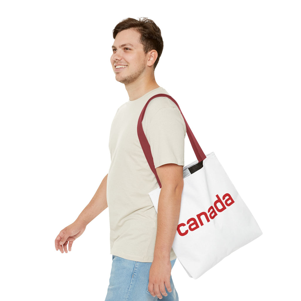 Canada Tote Bag – Minimal Red 'canada' Travel & Everyday Carryall