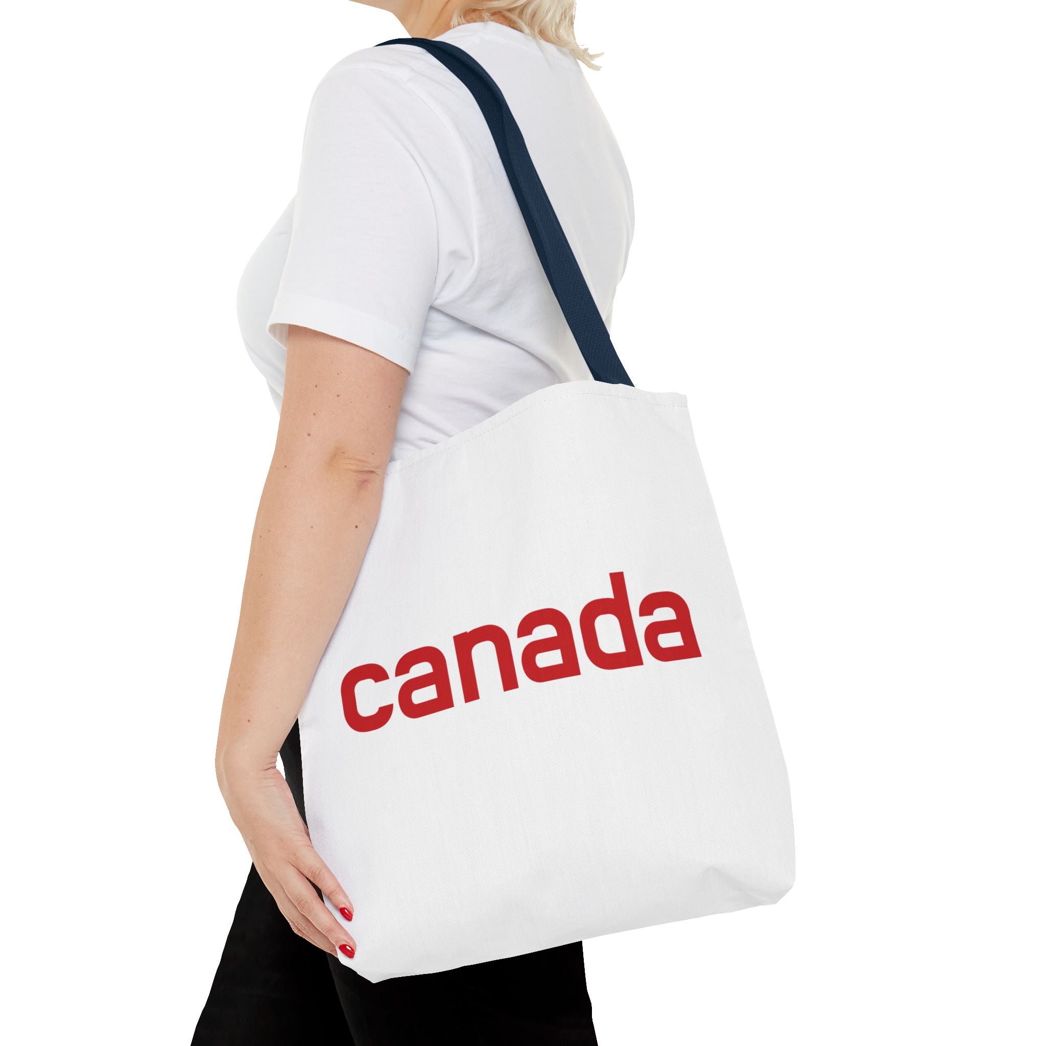 Canada Tote Bag – Minimal Red 'canada' Travel & Everyday Carryall