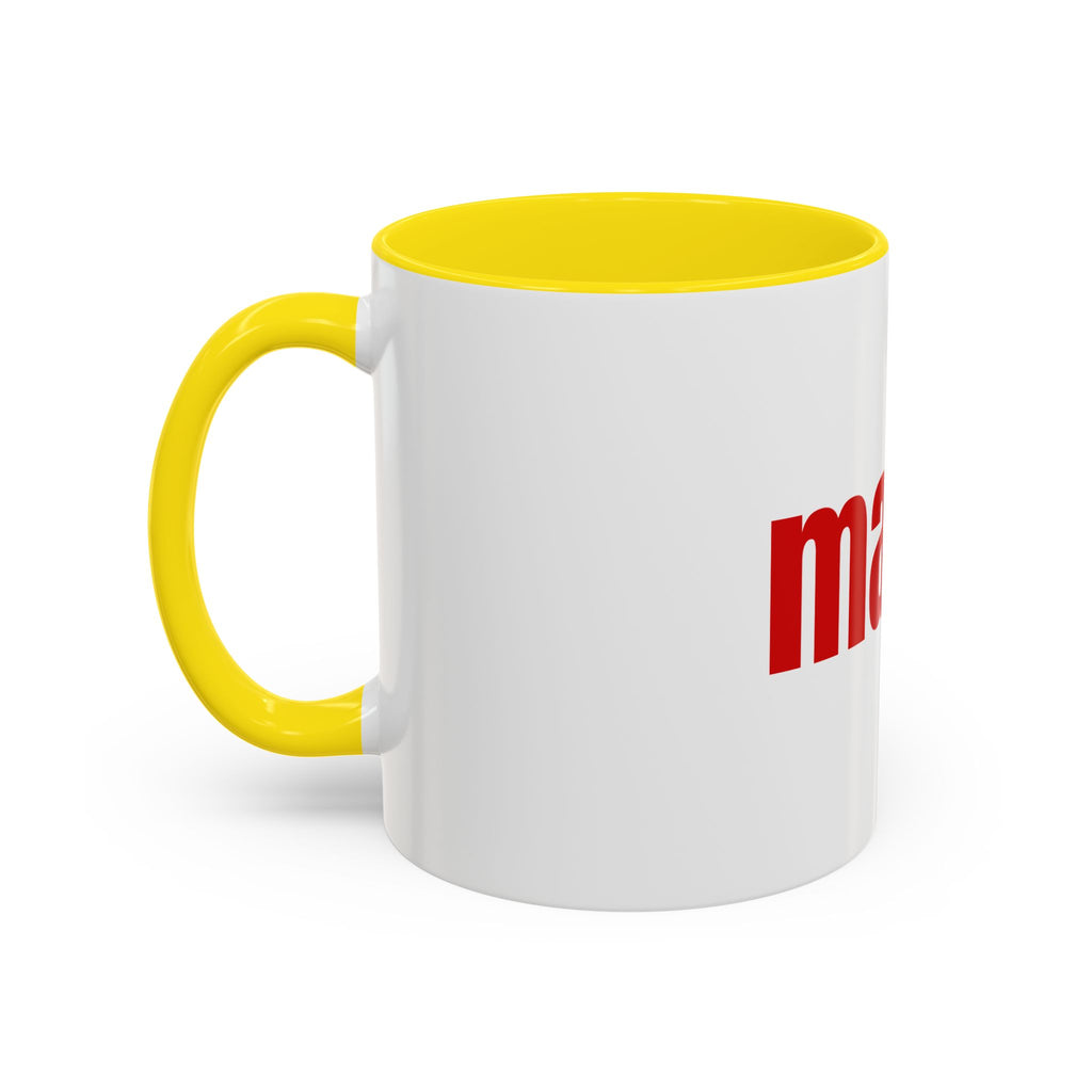 Mama Accent Coffee Mug — Red Retro Typography Mother's Day Gift