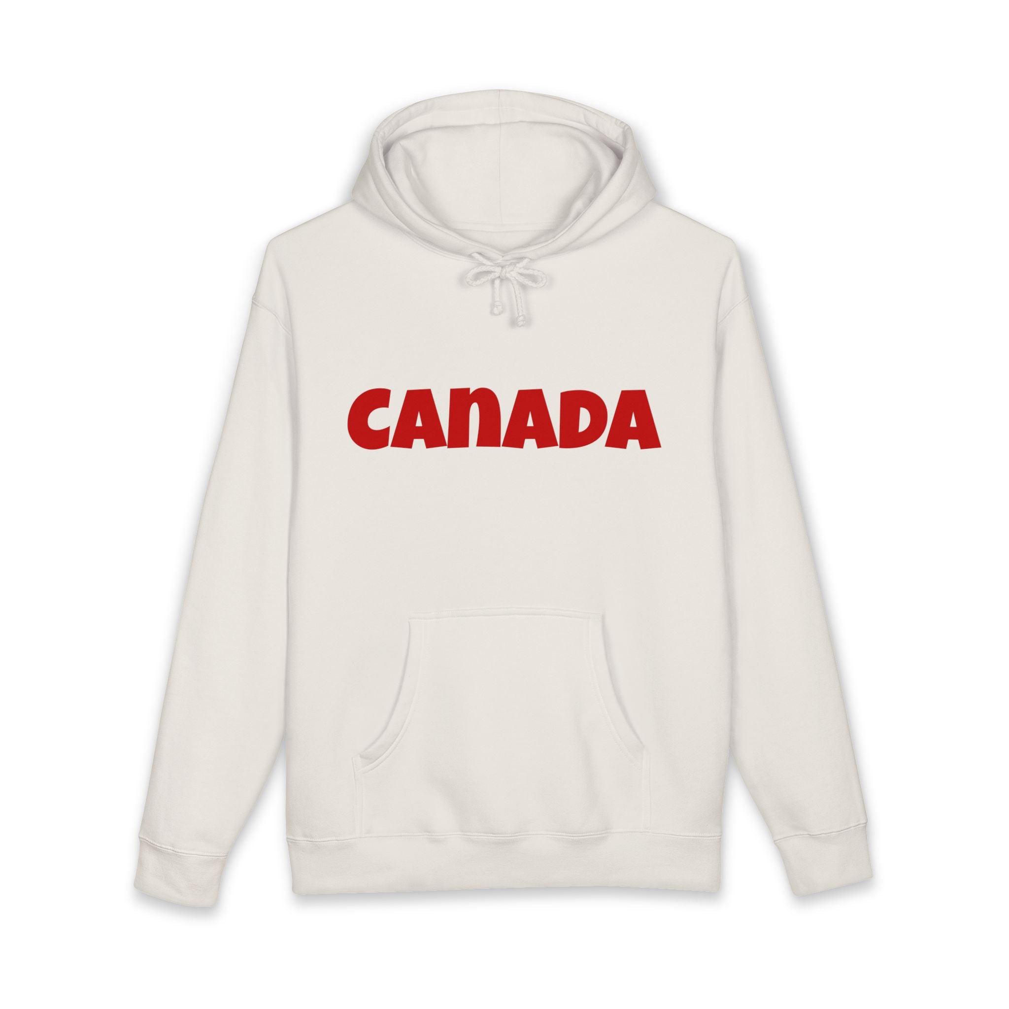 Canada Hoodie – Bold Red Canada Text Pullover