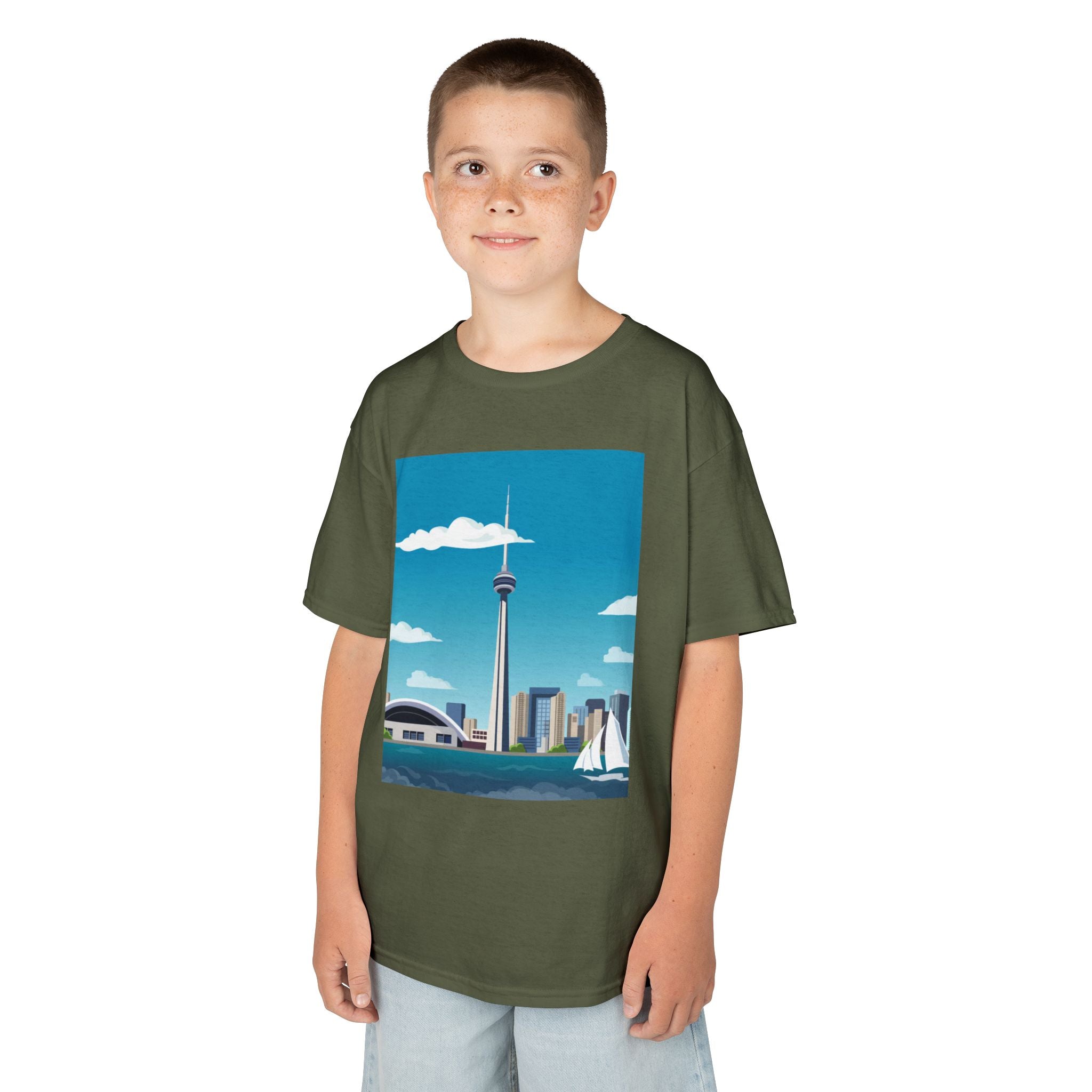 Toronto Skyline Kids Tee — CN Tower & Harbourfront Graphic Shirt
