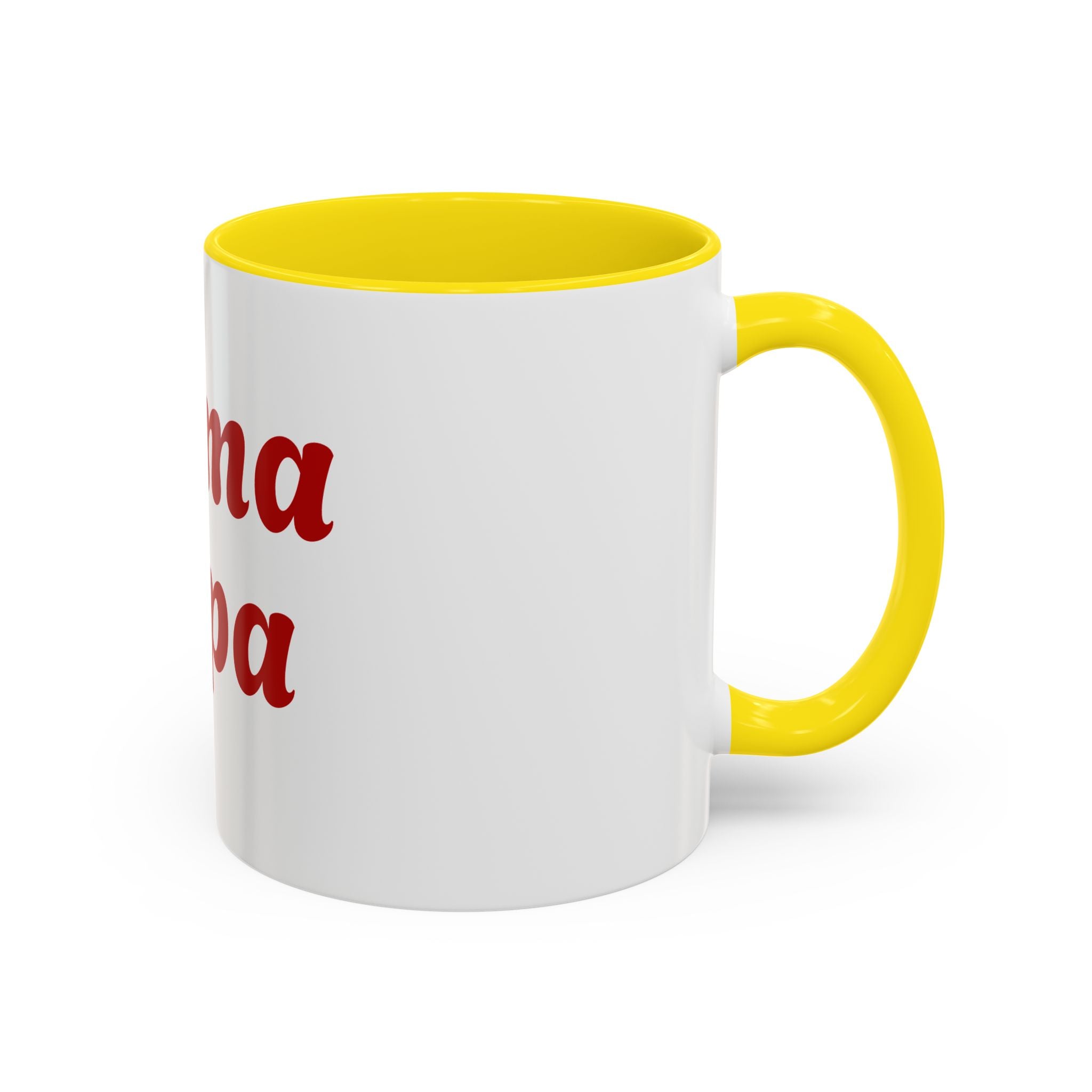 Custom Mama Papa Accent Coffee Mug - Perfect Gift for Parents