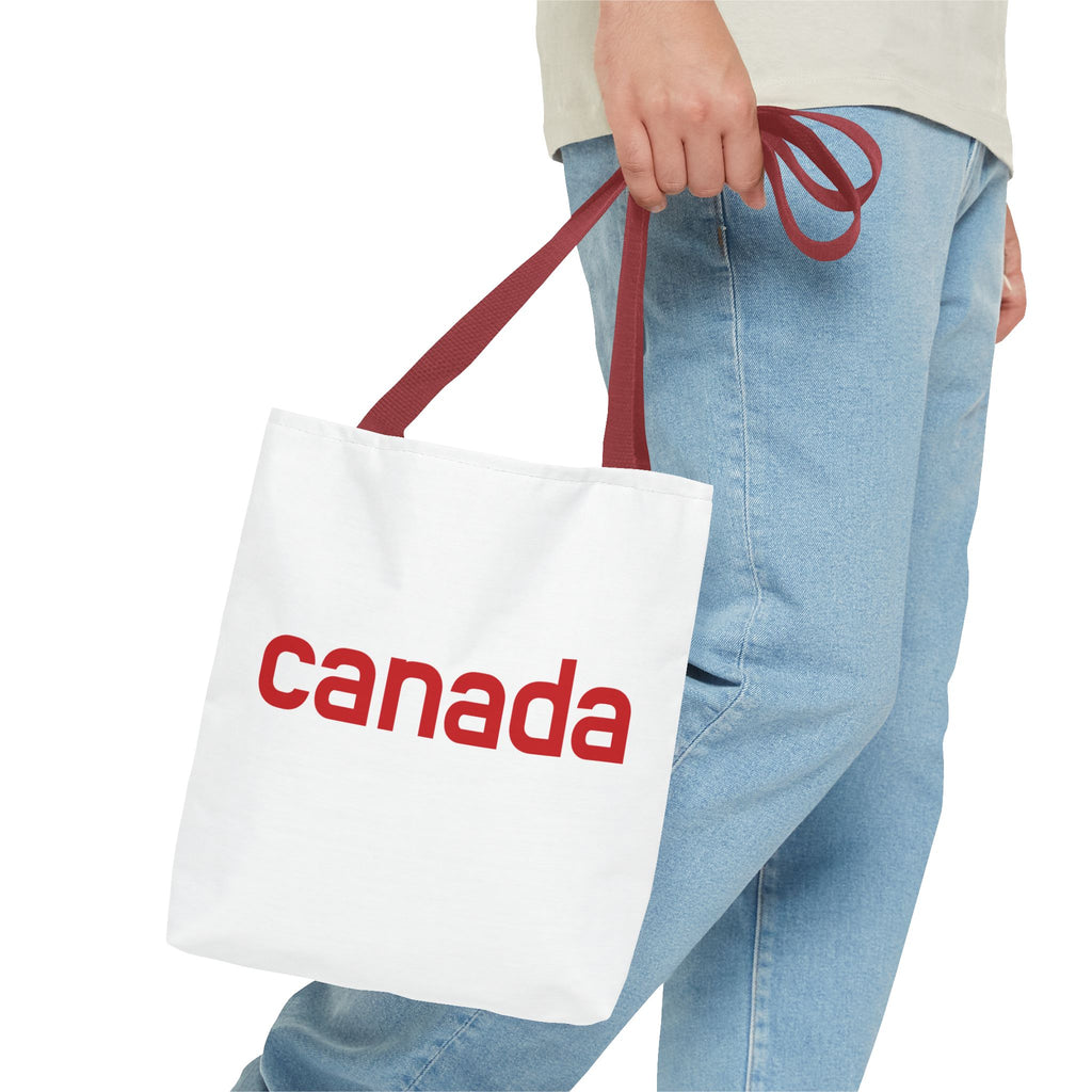 Canada Tote Bag – Minimal Red 'canada' Travel & Everyday Carryall