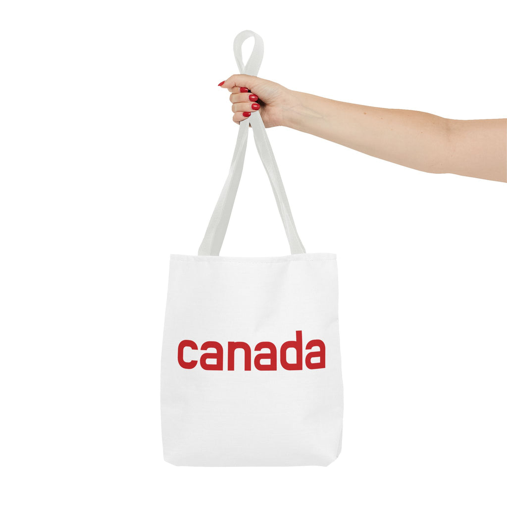 Canada Tote Bag – Minimal Red 'canada' Travel & Everyday Carryall