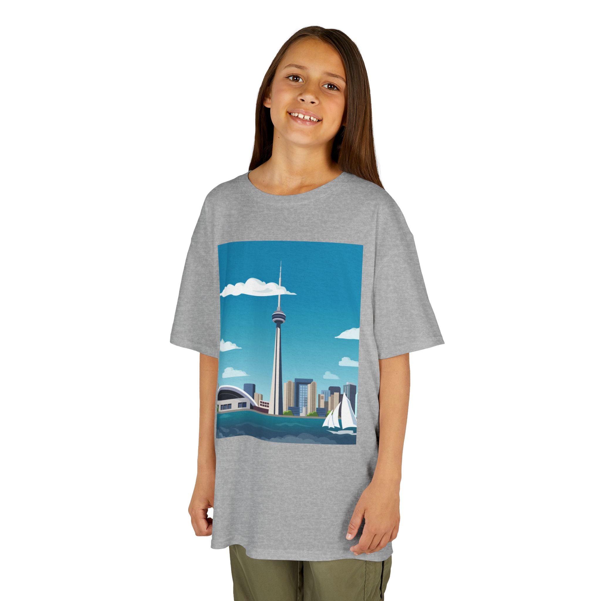 Toronto Skyline Kids Tee — CN Tower & Harbourfront Graphic Shirt