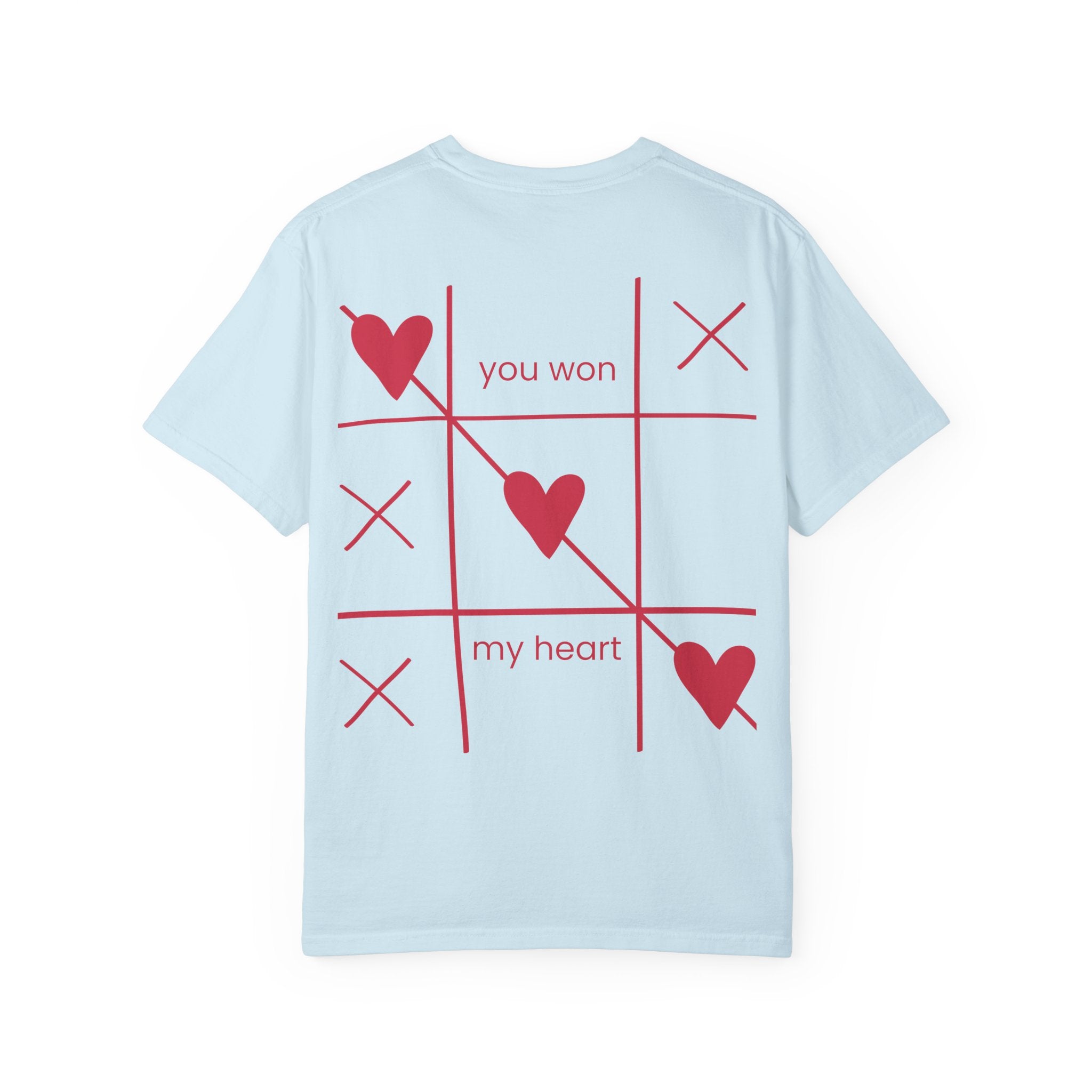 Valentine Tic-Tac-Toe Heart T-Shirt — "You Won My Heart" Graphic Tee
