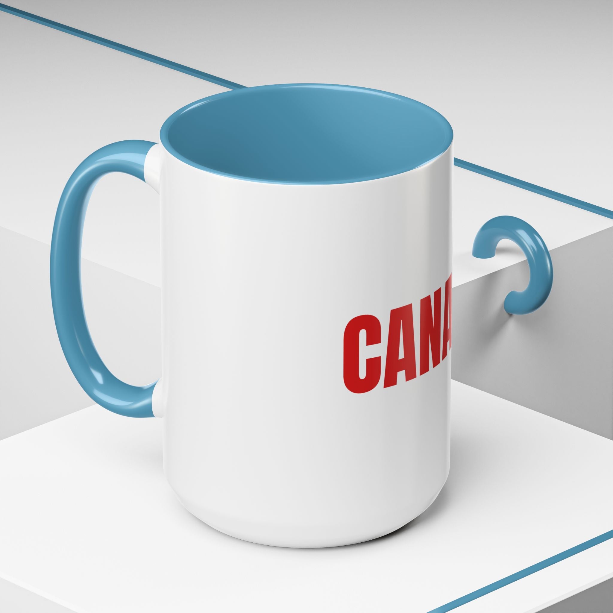 Canada Coffee Mug — Bold Red CANADA Accent Mug (11/15oz)