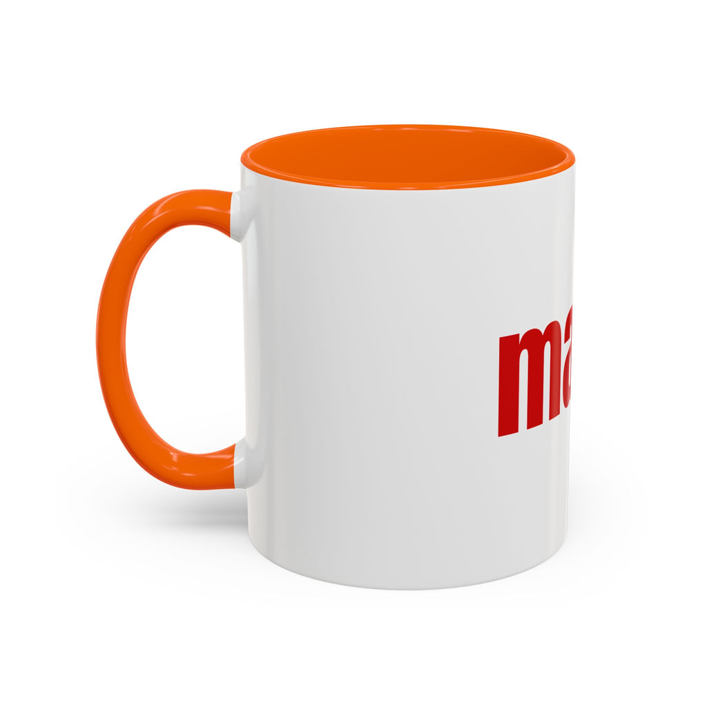 Mama Accent Coffee Mug — Red Retro Typography Mother's Day Gift