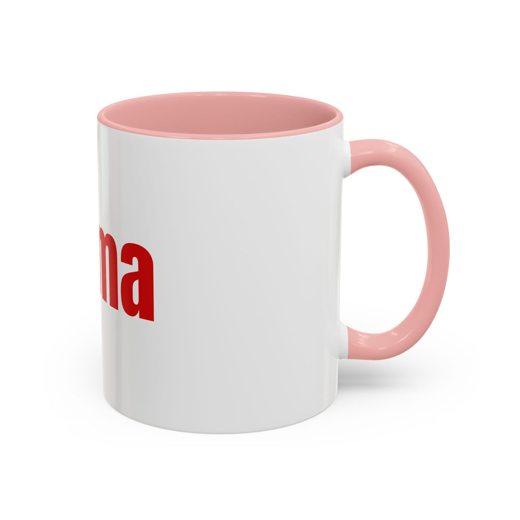 Mama Accent Coffee Mug — Red Retro Typography Mother's Day Gift