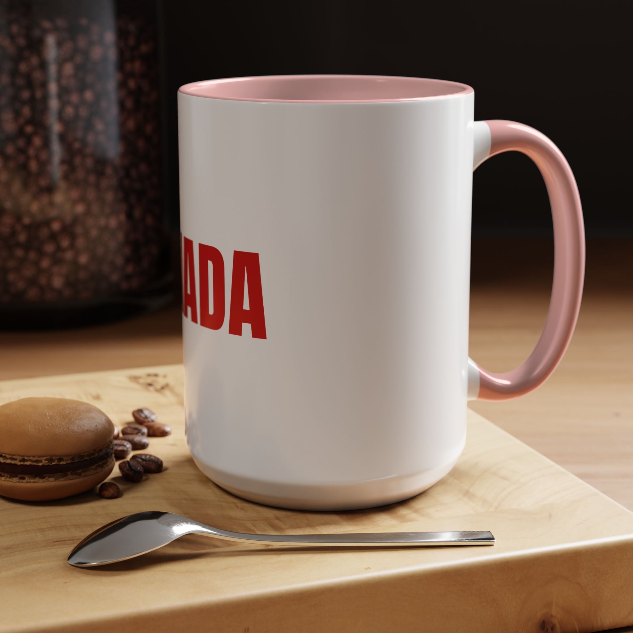 Canada Coffee Mug — Bold Red CANADA Accent Mug (11/15oz)