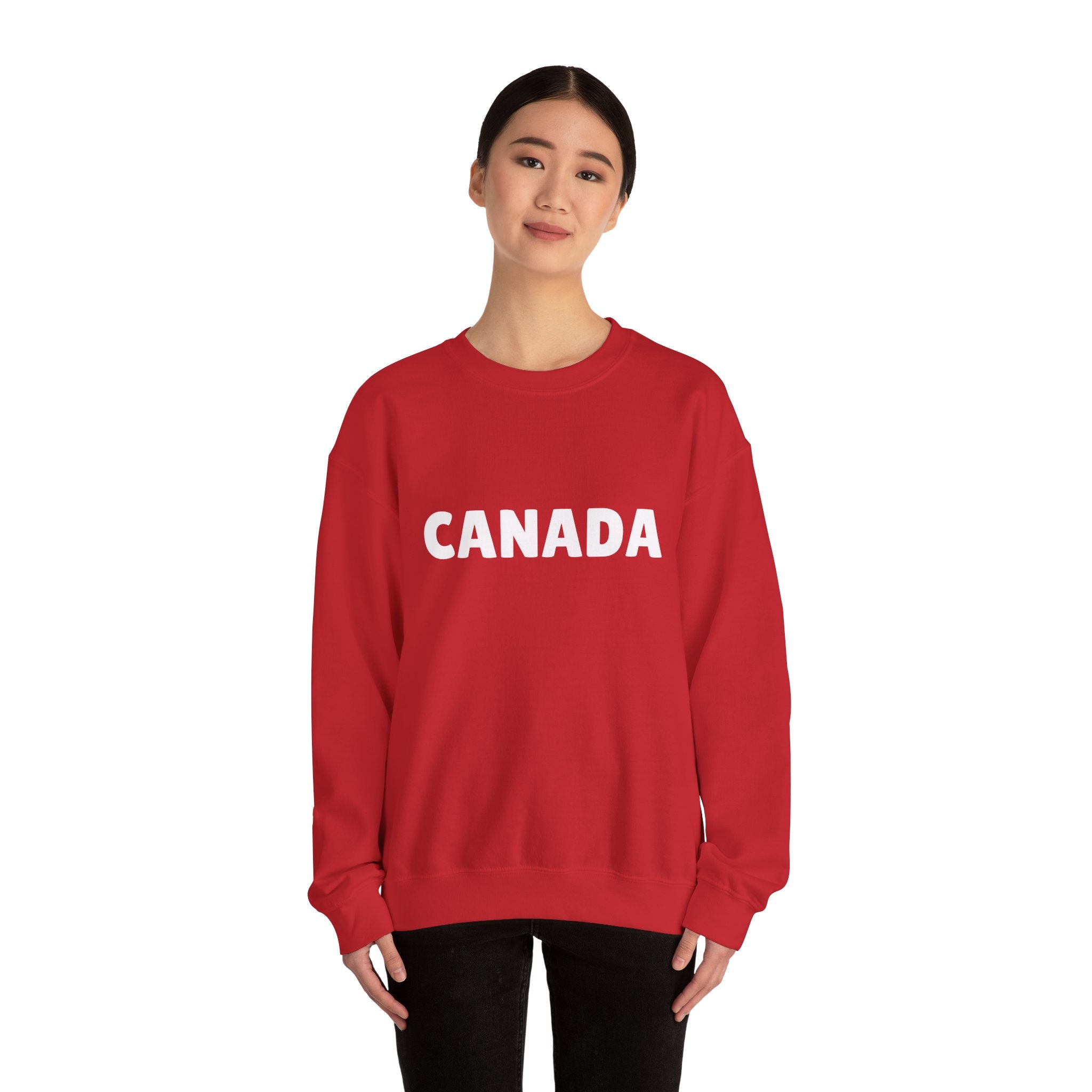 Canada Crewneck Sweatshirt — Bold Canada Text Pullover