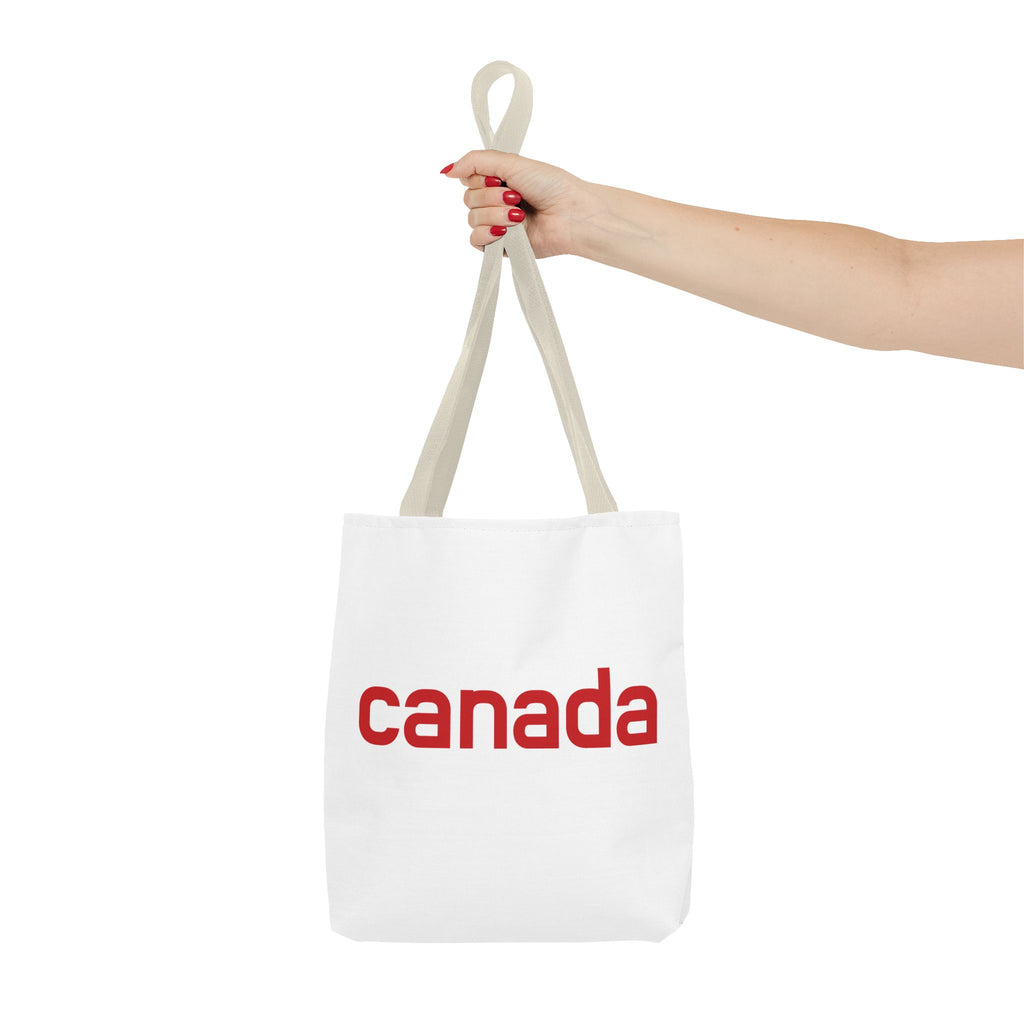 Canada Tote Bag – Minimal Red 'canada' Travel & Everyday Carryall