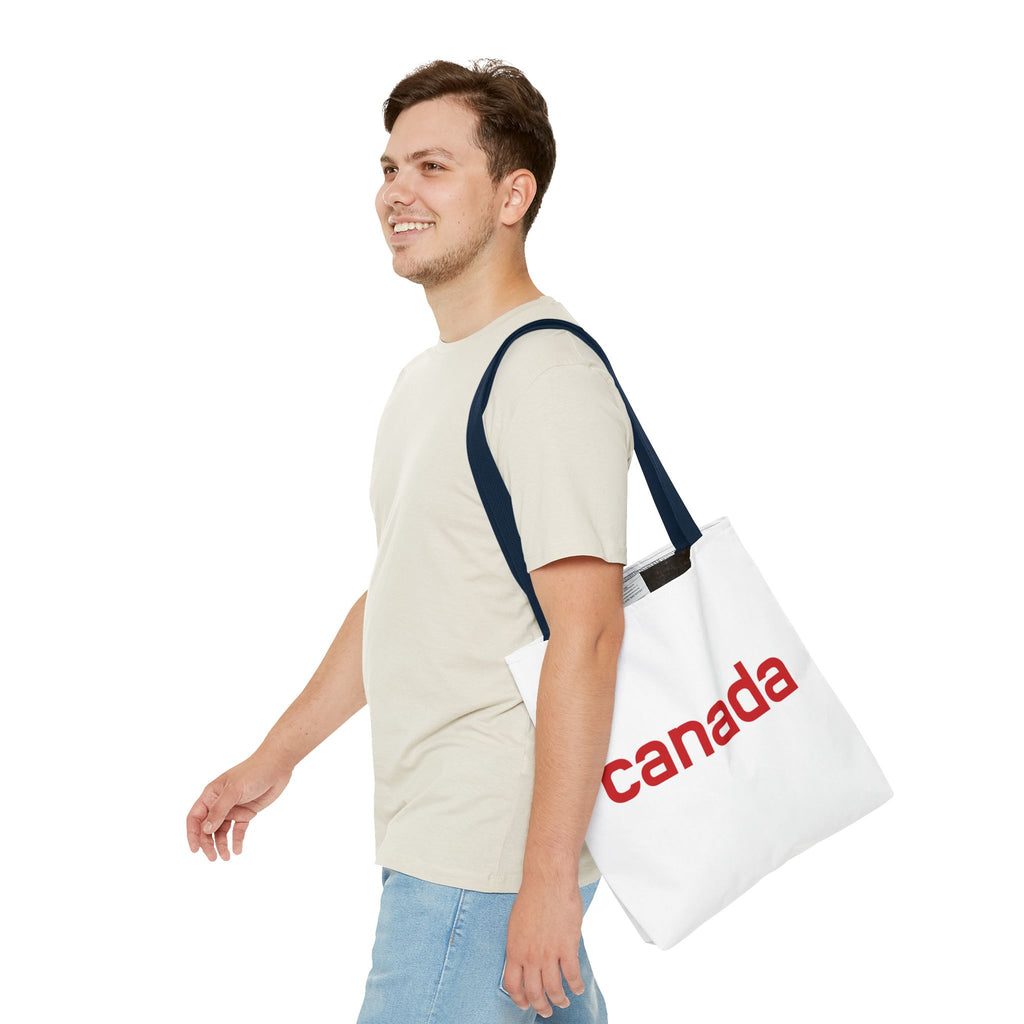 Canada Tote Bag – Minimal Red 'canada' Travel & Everyday Carryall