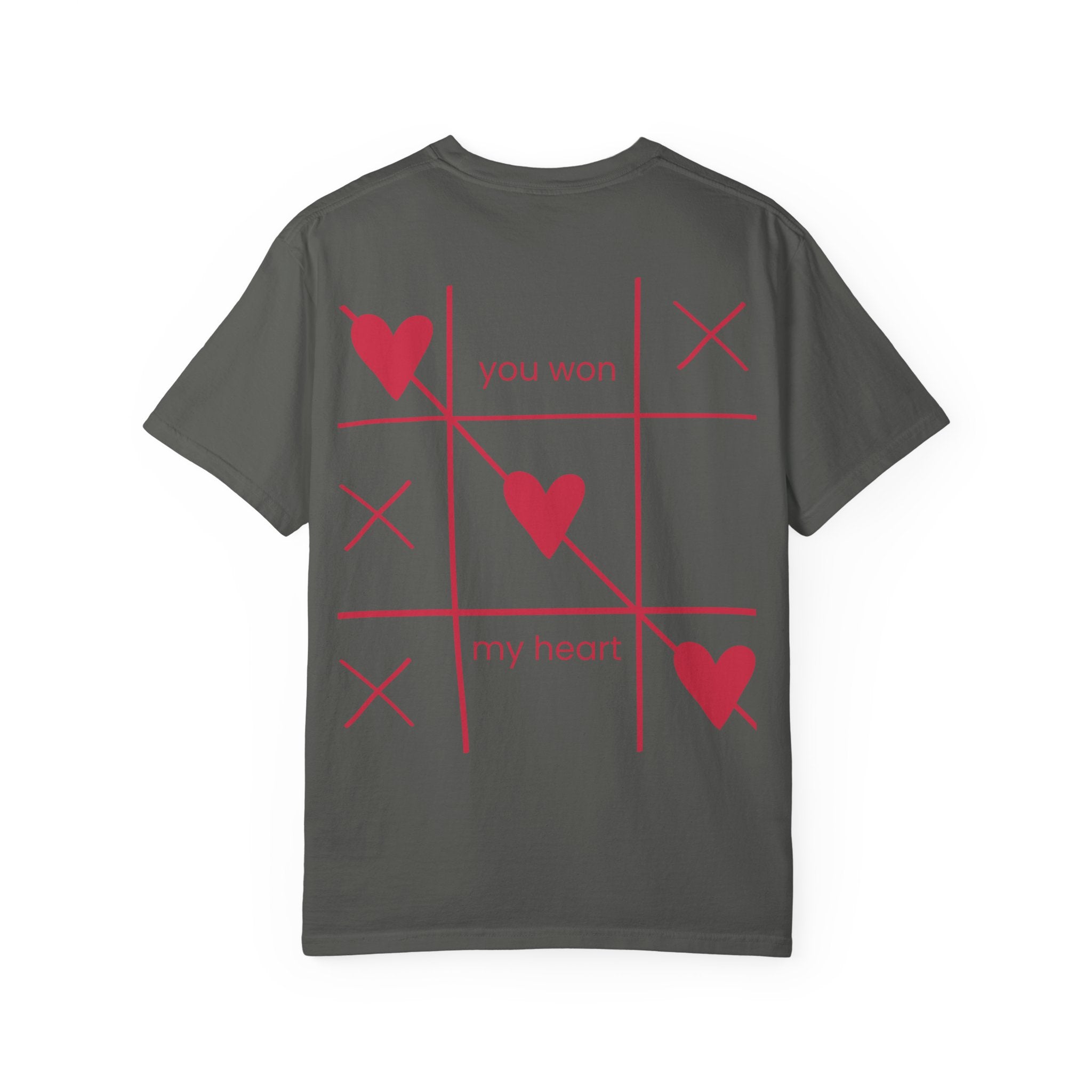 Valentine Tic-Tac-Toe Heart T-Shirt — "You Won My Heart" Graphic Tee